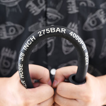 50FT 3/8" Rubber Pressure Washer Hose 4000 PSI - 0