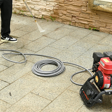50FT 3/8" Non Marking Rubber Pressure Washer Hose 4200 PSI - 0