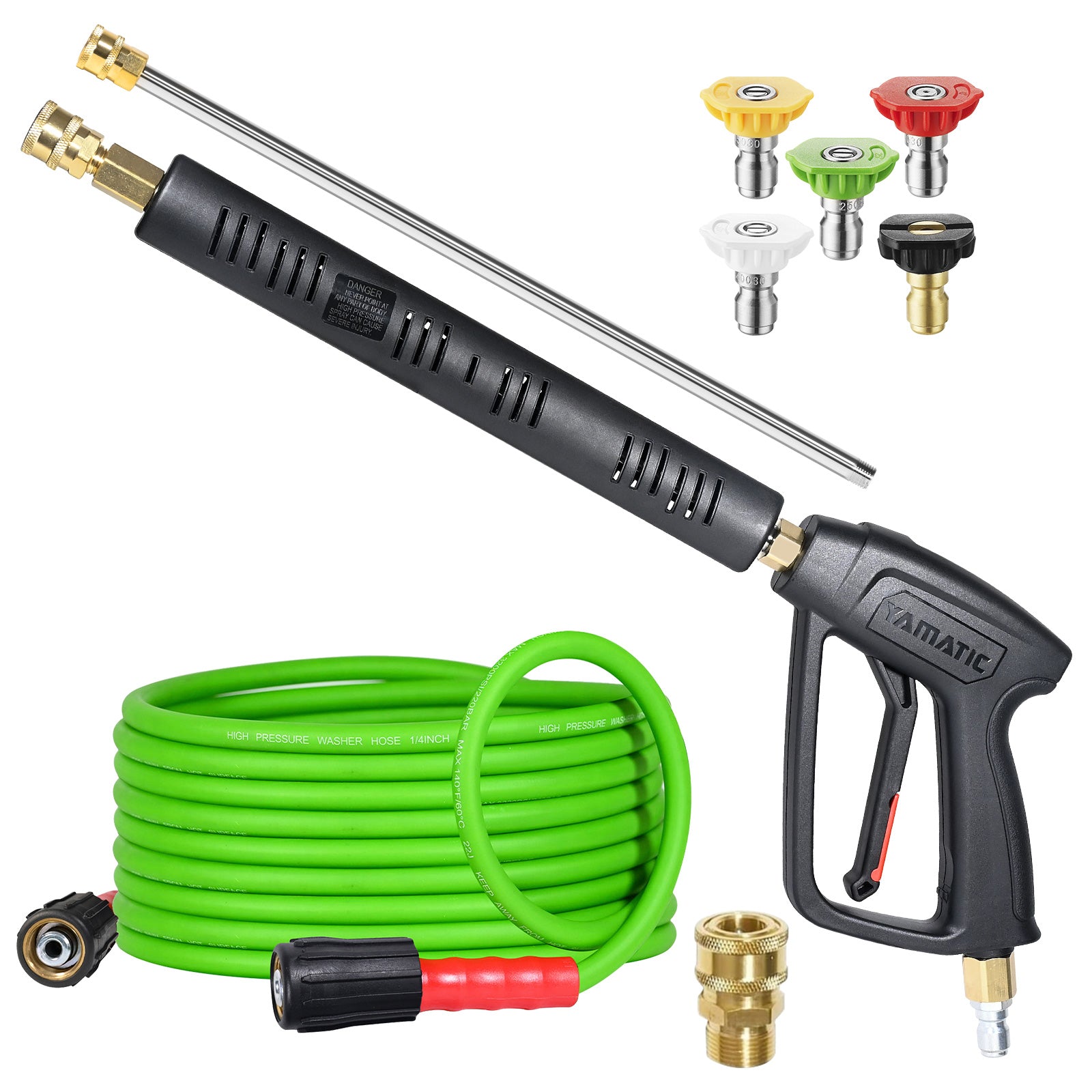 pressure washer spray gun for garden hose Pressure Washer Gun Kit 3/8" Swivel Inlet 4000 PSI (with 25FT Hose)