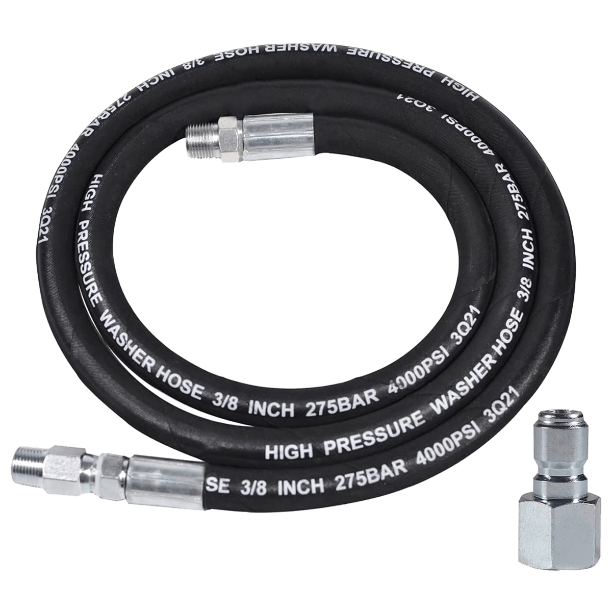 Pressure Washer Whip Hose with Swivel Steel Connector – YAMATIC®