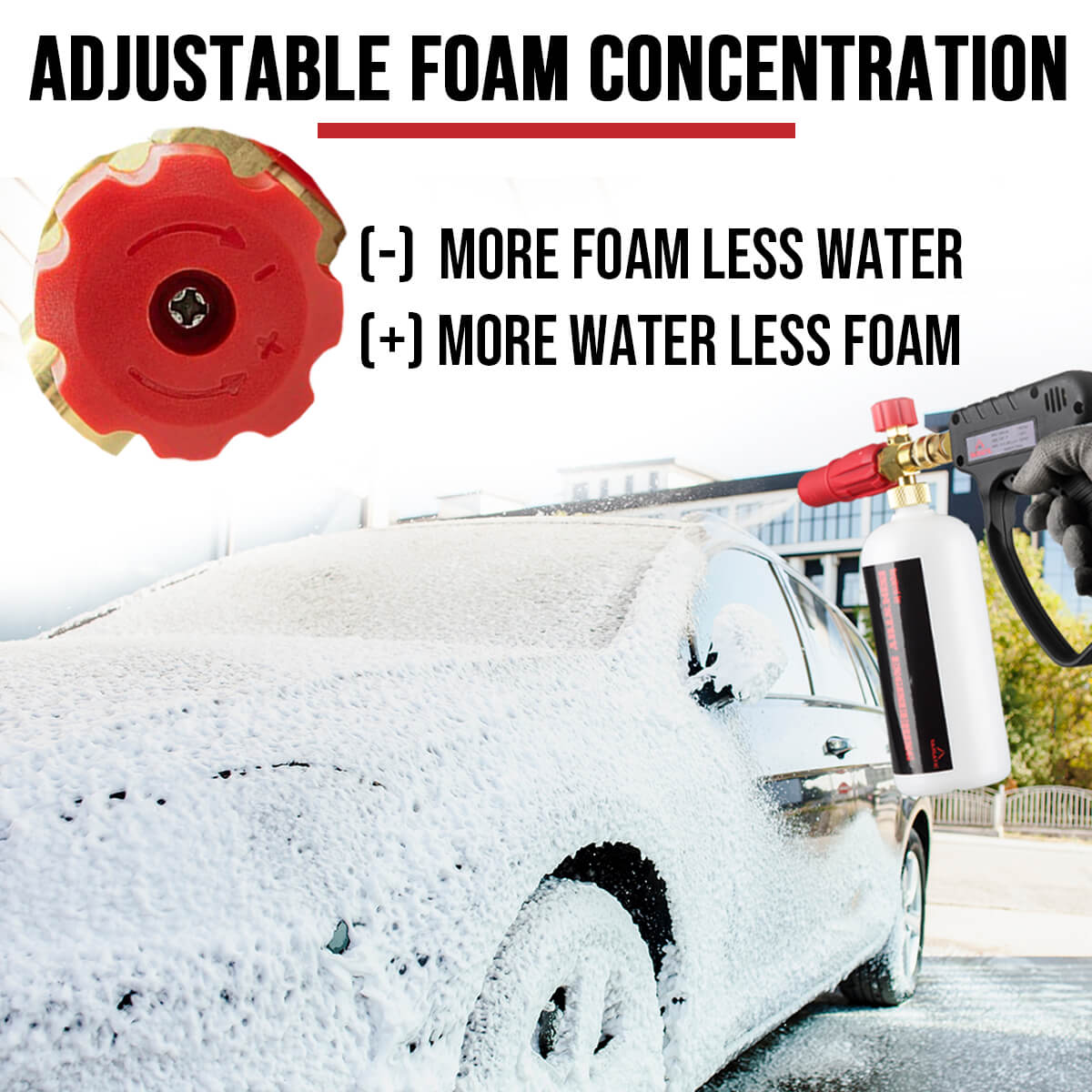 AutoCraft Foam Cannon, Pressure Washer, 5 Nozzle Tips AC4700