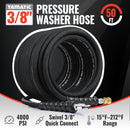 50FT 3/8" Rubber Pressure Washer Hose 4000 PSI-3