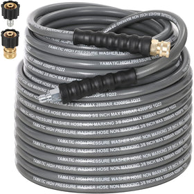 100FT 3/8" Non Marking Rubber Pressure Washer Hose 4200 PSI