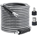 100FT 3/8" Non Marking Rubber Pressure Washer Hose Stainless Steel Connect 4200 PSI-1