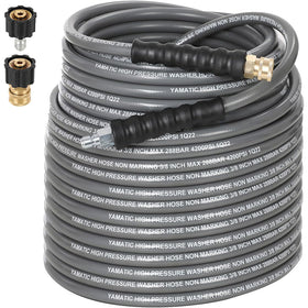 125FT 3/8" Non Marking Rubber Pressure Washer Hose 4200 PSI