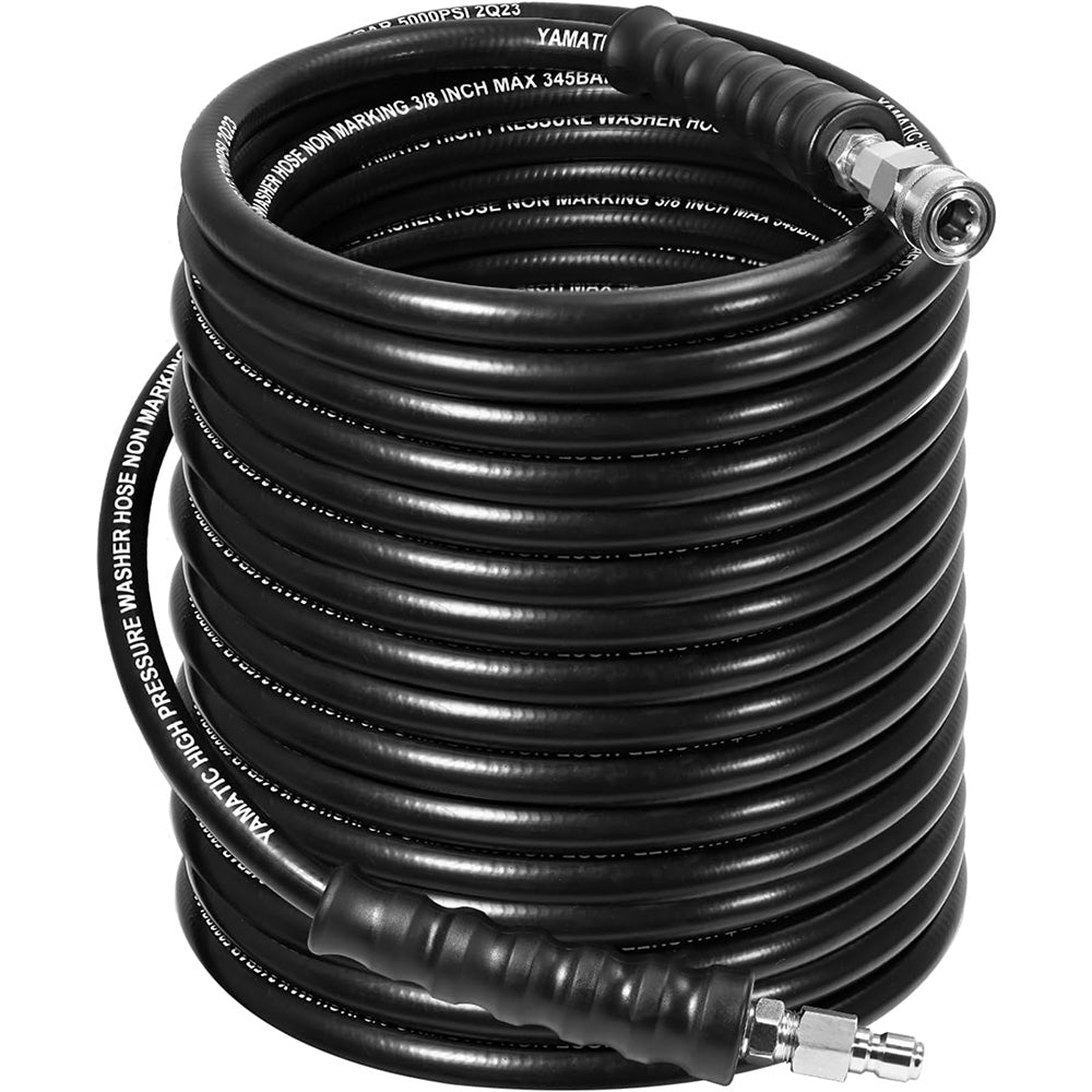 125FT 3/8" Industrial Grade Rubber Pressure Washer Hose 5000 PSI