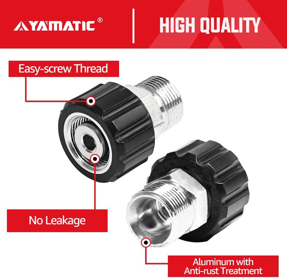 M22-14mm Male to M22-15mm Female 4000 PSI