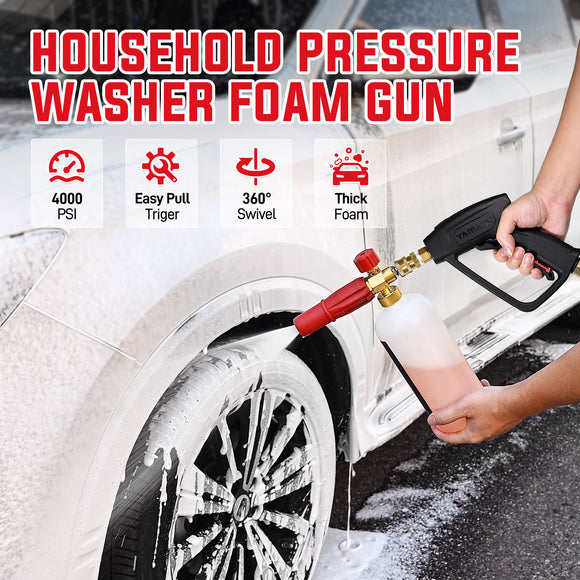 Short Pressure Washer Gun with Foam Cannon 4000 PSI