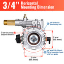 3/4" Shaft Horizontal Pump 3400 PSI @ 2.5 GPM-3