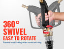 Pressure Washer Gun with Wand 3/8" Swivel Inlet 4000 PSI-3