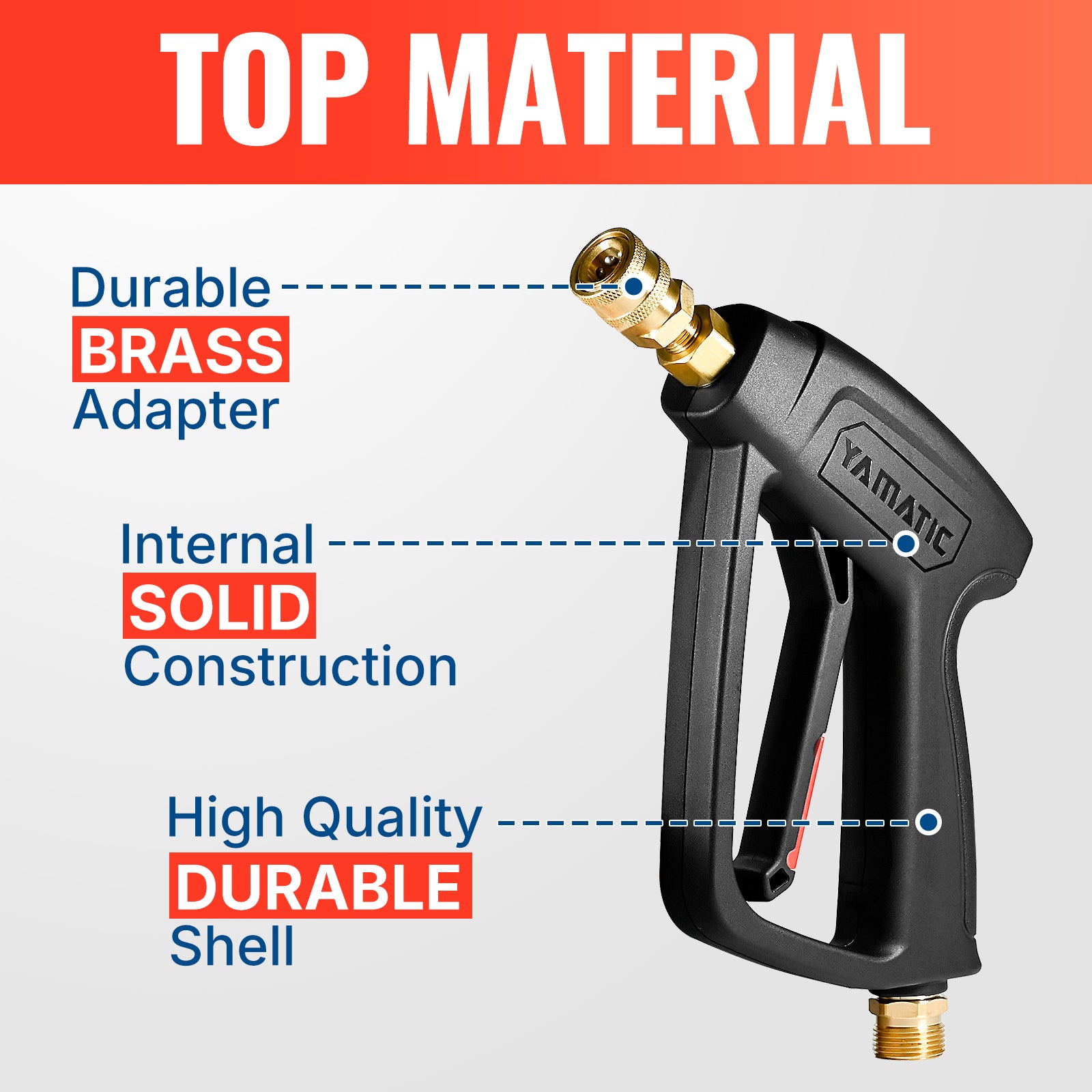 Short Pressure Washer Gun 4000 PSI