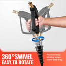 Pressure Washer Gun Kit 3/8" Swivel Inlet 4200 PSI (with 100FT Rubber Hose)-3