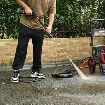 50FT Pressure Washer Hose with Extension Adapter - 0