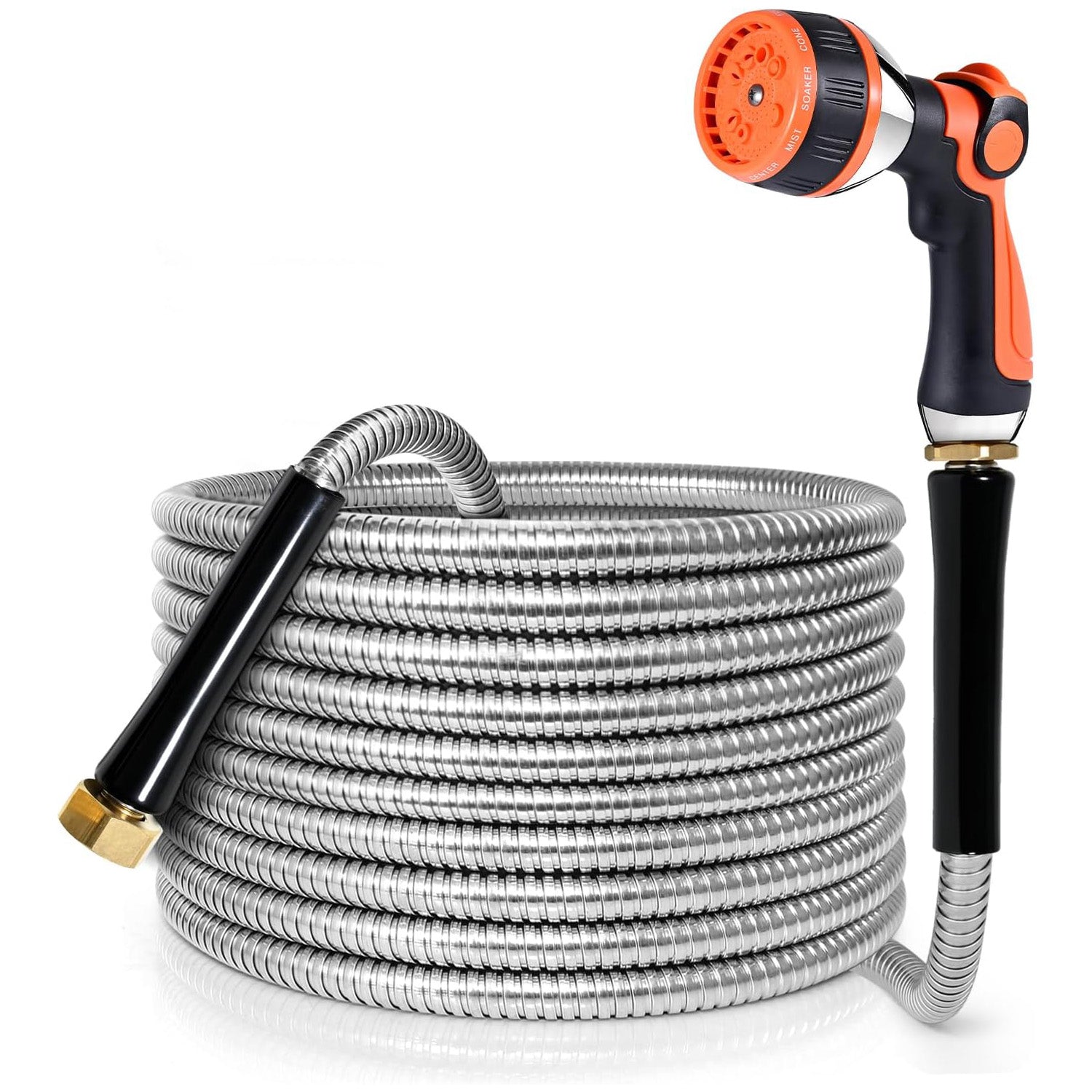 Stainless Steel Garden Hose with Spray Nozzle