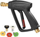YAMATIC High Pressure Washer Short Gun with M22-14mm Inlet, Power Washer Spray Handle with 5 Spray Nozzle Tips, Replacement for Ryobi, Simpson, Crafts-1