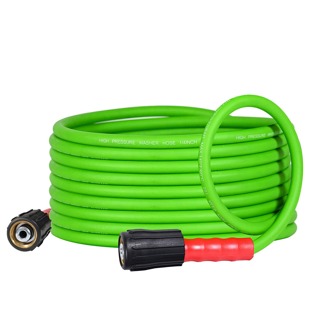 25FT Super Flexible Pressure Washer Hose 3200 PSI (Green)
