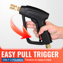 Pressure Washer Gun Kit 3/8" Swivel Inlet 4200 PSI (with 100FT Rubber Hose)-4