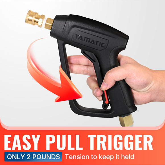 Pressure Washer Gun Kit 3/8" Swivel Inlet 4200 PSI (with 100FT Rubber Hose)