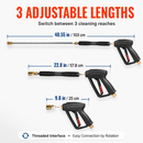 50FT Pressure Washer Hose, Gun & Turbo Nozzle-4