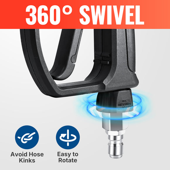 Short Pressure Washer Gun 3/8" Swivel Inlet 5800 PSI