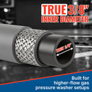 100FT 3/8" Non Marking Rubber Pressure Washer Hose 4200 PSI-4