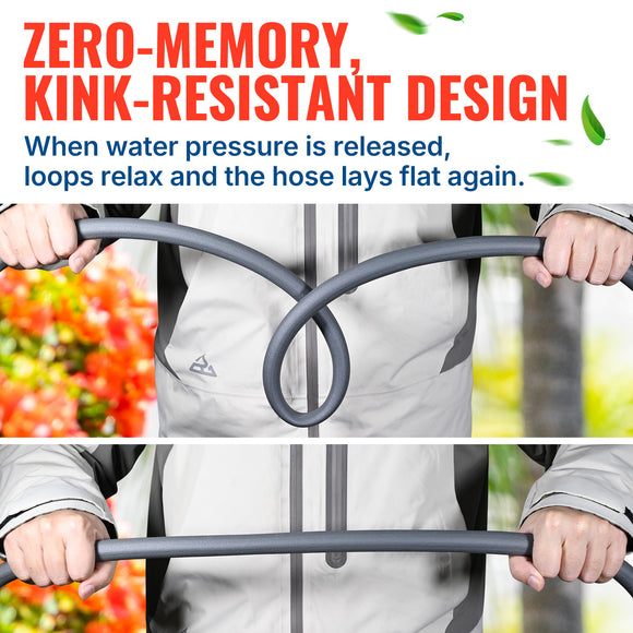 50FT Easy-grip 5/8'' Garden Hose (Grey)