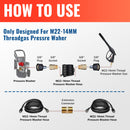 50FT Kink Resistant Pressure Washer Hose with Quick Connect 3200 PSI-7