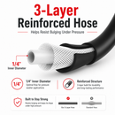 50FT Pressure Washer Hose with Extension Adapter-4