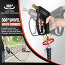50FT 3/8" Rubber Pressure Washer Hose 4000 PSI-5