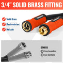 50FT Durable 5/8'' Garden Hose with Nozzle-5