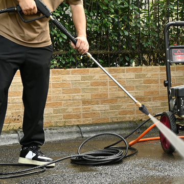 25FT Pressure Washer Hose, Gun & Turbo Nozzle - 0