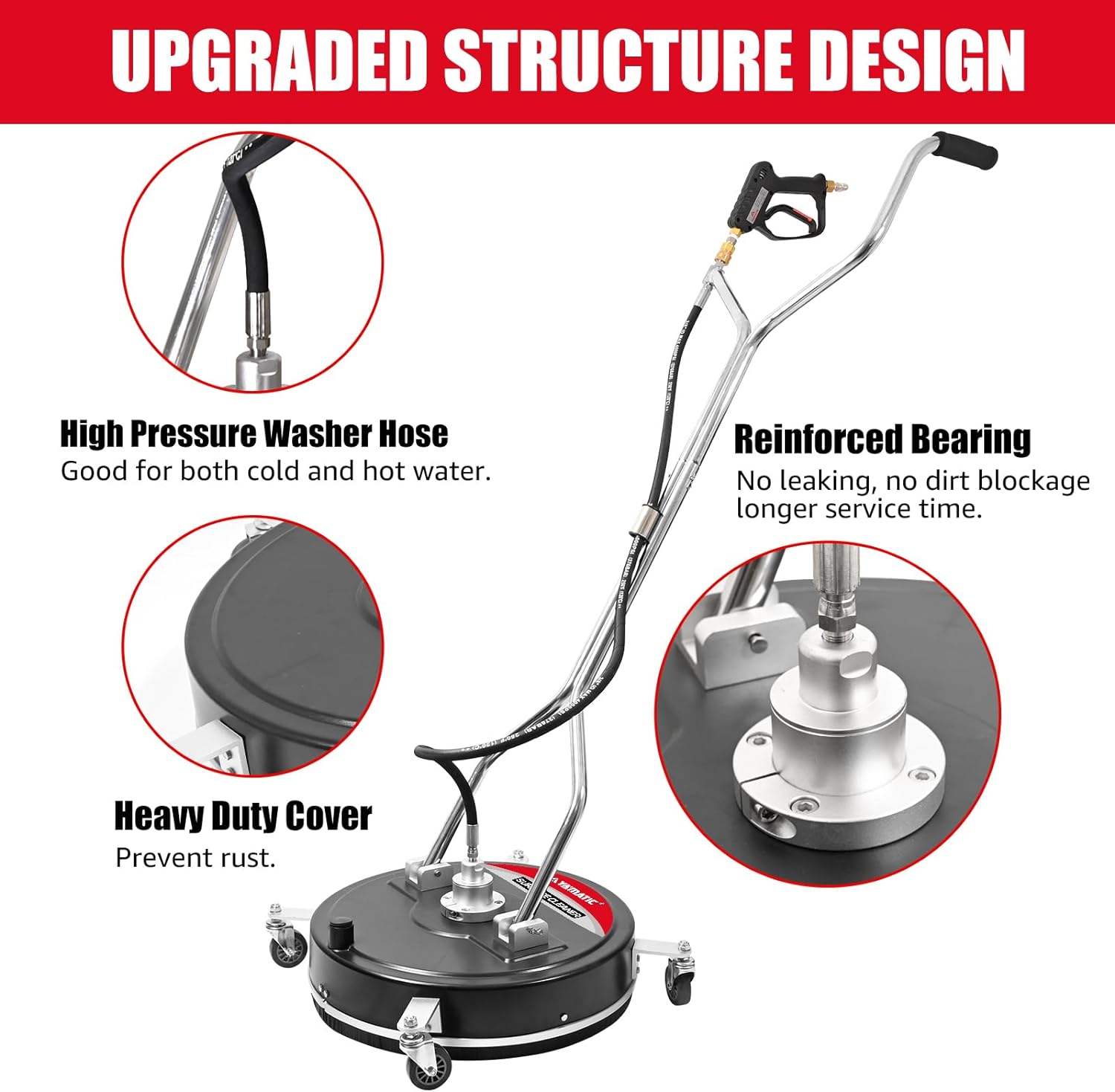 20" Surface Cleaner with Handles 4500 PSI 5.0 GPM