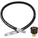 4FT 3/8" Pressure Washer Whip Hose with M22 Adapter 4000 PSI-1