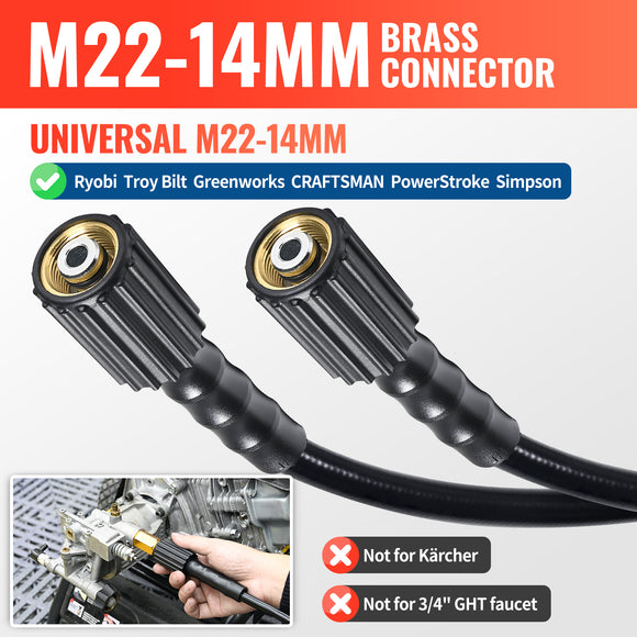 25FT Kink Resistant Pressure Washer Hose 3200 PSI