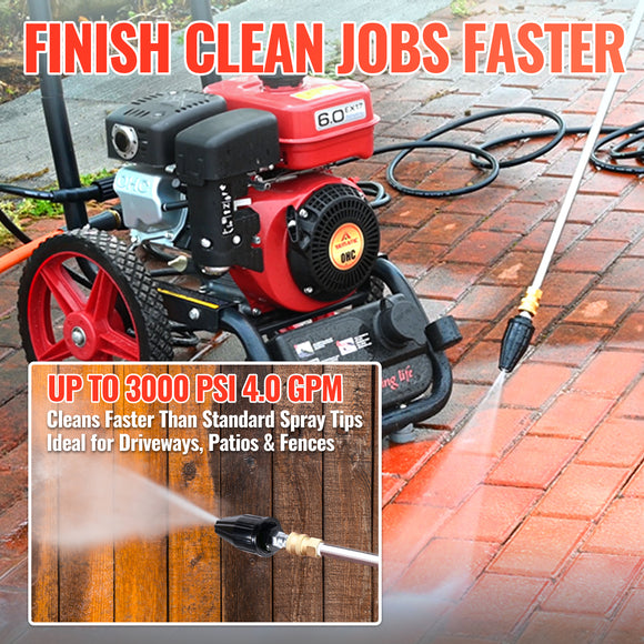 Turbo Nozzle with 5 Spray Nozzles 3000 PSI 4.0 GPM