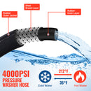 Pressure Washer Gun Kit 3/8" Swivel Inlet 4200 PSI (with 100FT Rubber Hose)-6