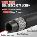 50FT 3/8" Rubber Pressure Washer Hose 4000 PSI-6