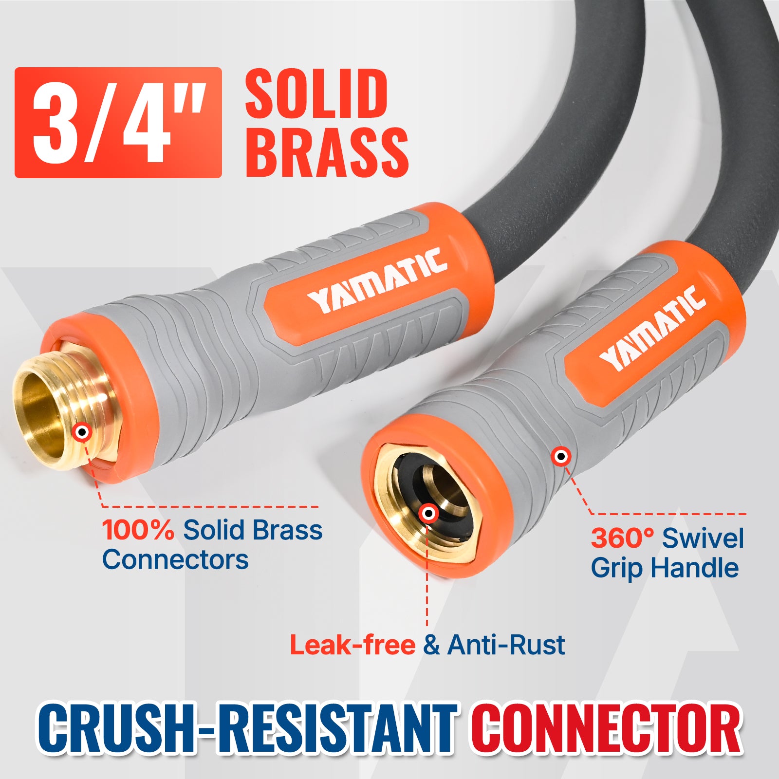 Easy-grip 5/8'' Garden Hose (Grey)