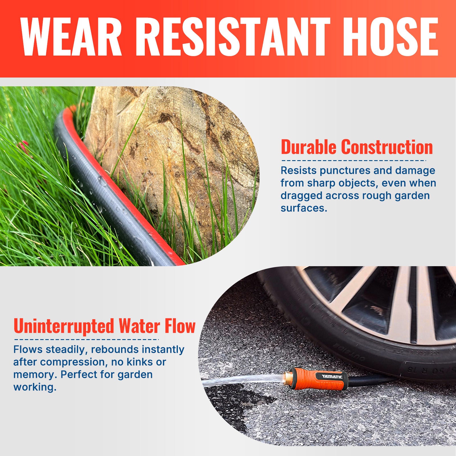 Durable 5/8'' Garden Hose