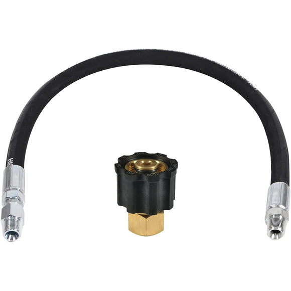 2FT 3/8" Pressure Washer Whip Hose with M22 Adapter 4000 PSI