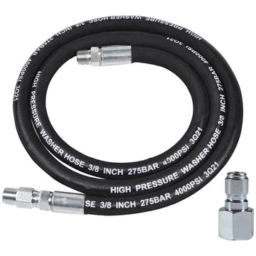 5FT 3/8" Pressure Washer Whip Hose with Plug 4000 PSI