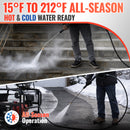 50FT 3/8" Rubber Pressure Washer Hose 4000 PSI-7