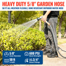 50FT Easy-grip 5/8'' Garden Hose (Grey)-8