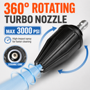 50FT Pressure Washer Hose, Gun & Turbo Nozzle-8