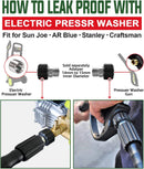 YAMATIC Pressure Washer Hose 25 FT 1/4" | M22-14mm Brass Thread Replacement | 3200 PSI-6