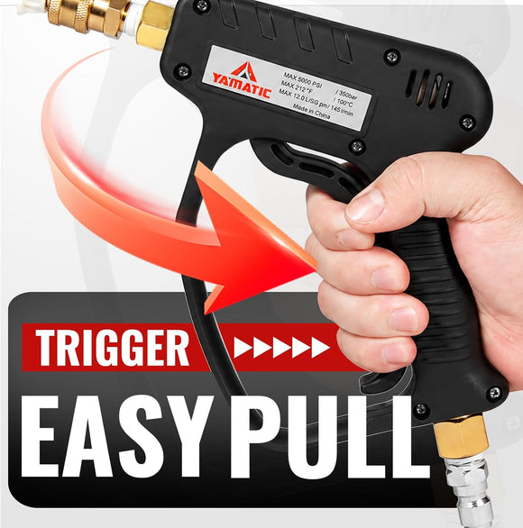 Swivel Short Gun & 3/8" Rubber Hose