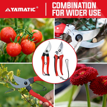 Garden Pruning Shears 2 Pack SK5 Stainless Steel - 0