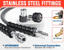 100FT 3/8" Non Marking Rubber Pressure Washer Hose Stainless Steel Connect 4200 PSI-5