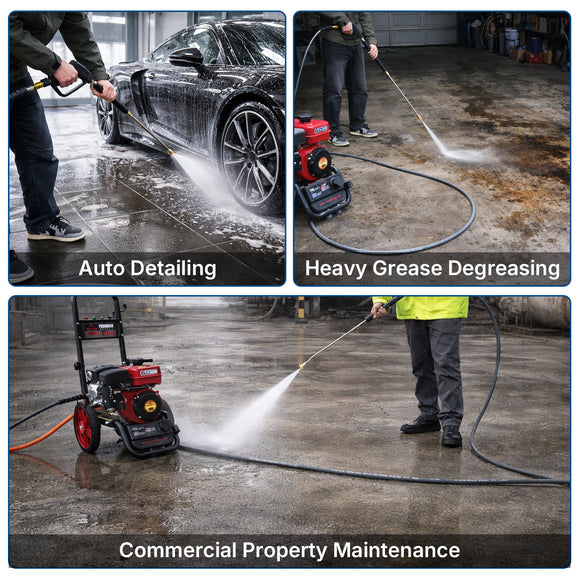 100FT 3/8" Non Marking Rubber Pressure Washer Hose 4200 PSI