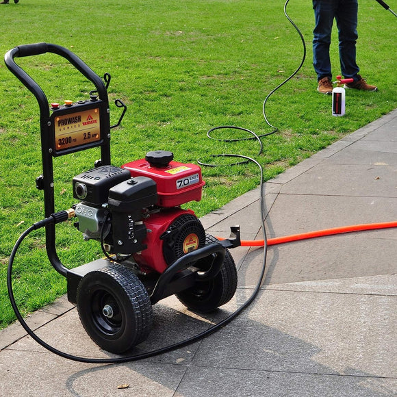 YAMATIC Pressure Washer Hose 25ft Kink Resistant, 1/4" Extension Power Washer Hose with M22 to 3/8" Quick Connect Adapters for Replacement, 3200 PSI